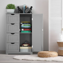 Load image into Gallery viewer, Standing Indoor Wooden Cabinet with 4 Drawers-Gray