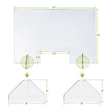 Load image into Gallery viewer, 24" x 16" Protective Plexiglass Sneeze Guard Acrylic Shield for Counter
