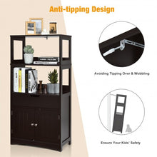 Load image into Gallery viewer, Bathroom Storage Cabinet with Drawer and Shelf Floor Cabinet-Espresso