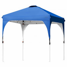 Load image into Gallery viewer, 6.6 x 6.6 FT Pop Up Height Adjustable Canopy Tent with Roller Bag-Blue
