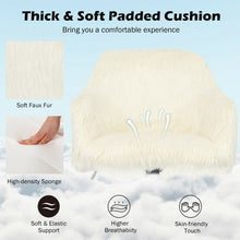 Load image into Gallery viewer, Modern Fluffy Faux Fur Vanity Office Chair for Teens Girls-Beige