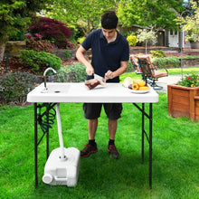 Load image into Gallery viewer, Folding Cleaning Sink Faucet Cutting Camping Table w/ Sprayer