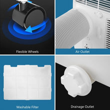 Load image into Gallery viewer, 1 2000 BTU Portable Air Conditioner Multifunctional Air Cooler with Remote-White