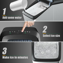 Load image into Gallery viewer, Stainless Steel Ice Maker 33Lbs/ 24Hrs Self-Clean Function with Scoop
