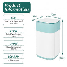 Load image into Gallery viewer, 8lbs Portable Fully Automatic Washing Machine with Drain Pump-Green