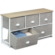 Load image into Gallery viewer, Wood Dresser Storage Unit Side Table Display Organizer-White