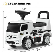 Load image into Gallery viewer, Children Push and Ride Racer Licensed Mercedes Benz Push Truck Car-White