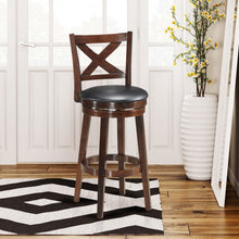 Load image into Gallery viewer, Swivel Counter Height X-back Upholstered Dining Chair-29"