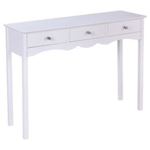 Load image into Gallery viewer, Side Sofa Table with Storage 3-Drawers-white