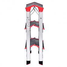 Load image into Gallery viewer, 3 Step Aluminum Lightweight Ladder Folding Non-Slip Stool