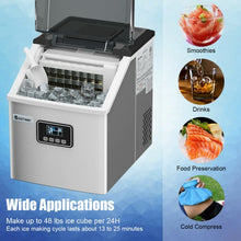 Load image into Gallery viewer, 48 Lbs Stainless Self-Clean Ice Maker with LCD Display