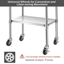 Load image into Gallery viewer, NSF Stainless Steel Commercial Kitchen Prep & Work Table