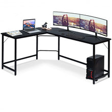 Load image into Gallery viewer, L Shaped Desk Corner Computer Desk PC Laptop Gaming Table Workstation-Black