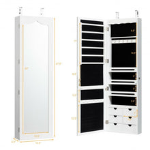 Load image into Gallery viewer, 5 LEDs Mirror Jewelry Armoire Wall Door Mounted-White