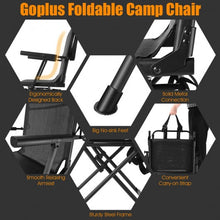 Load image into Gallery viewer, Swivel Hunting Chair Foldable Mesh Chair with Armrests-Black