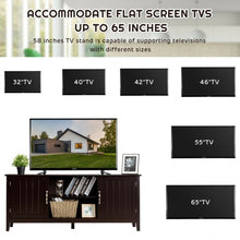 Load image into Gallery viewer, Entertainment Media TV Stand with Storage Cabinets-Brown