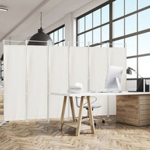 Load image into Gallery viewer, 6-Panel Room Divider Folding Privacy Screen -White