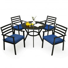 Load image into Gallery viewer, 5PCS Outdoor Patio Dining Chair Table Set with Cushions
