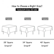 Load image into Gallery viewer, 10 Pcs 52" x 52" Square Polyester Plaid Dinner Tablecloth-Black