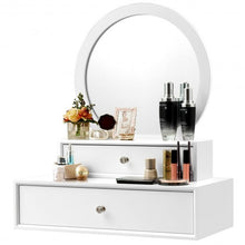 Load image into Gallery viewer, Makeup Dressing Wall Mounted Vanity Mirror with 2 Drawer