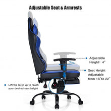 Load image into Gallery viewer, Massage Gaming Chair Recliner w/Footrest and Adjustable Armrests for Home&Office