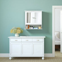 Load image into Gallery viewer, Bathroom Wall Mount Mirror Cabinet Organizer-White