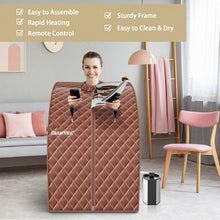 Load image into Gallery viewer, Portable Personal Steam Sauna Spa with 3L Blast-proof Steamer Chair-Coffee