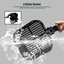 Load image into Gallery viewer, 1700W 5.3 QT Electric Hot Air Fryer w/Stainless steel & Non-Stick Fry Basket-BK