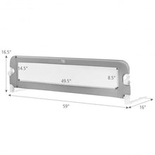 Load image into Gallery viewer, 59-Inch Extra Long Bed Rail Guard-Gray