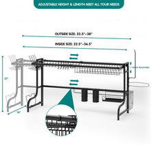 Load image into Gallery viewer, Adjustable Dish Drainer Kitchen Organizer
