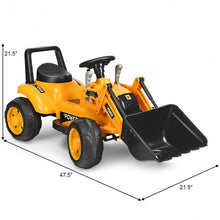Load image into Gallery viewer, Kids Ride On Excavator Digger 6V Battery Powered Tractor -Yellow