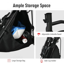 Load image into Gallery viewer, 3 Wheels Folding Golf Push Cart with Seat Scoreboard and Adjustable Handle-Red