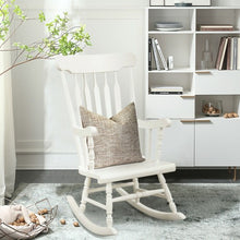Load image into Gallery viewer, Solid Wood Porch Glossy Finish Rocking Chair-White