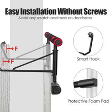 Load image into Gallery viewer, Foldable Pull Up Bar Doorway Chin Up Bar with Foam Grip for Home Gym