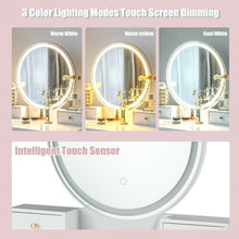 Load image into Gallery viewer, Set 3 Makeup Vanity Table Color Lighting Jewelry Divider Dressing Table-White