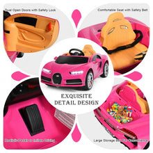 Load image into Gallery viewer, 12V Licensed Bugatti Chiron Kids Ride on Car with Storage Box and MP3-Pink