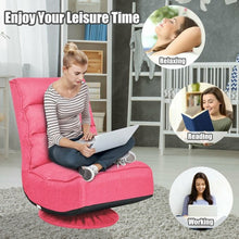 Load image into Gallery viewer, 5-Position Folding Floor Gaming Chair-Pink