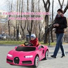 Load image into Gallery viewer, 12V Licensed Bugatti Chiron Kids Ride on Car with Storage Box and MP3-Pink