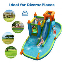 Load image into Gallery viewer, Inflatable Water Slide with Bounce House and Splash Pool without Blower for Kids