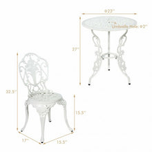 Load image into Gallery viewer, 3 PCS Patio Table Chairs Furniture Bistro Set