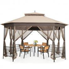 Load image into Gallery viewer, 10’x 12’ Octagonal Patio Gazebo-Brown