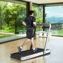 Load image into Gallery viewer, 4.75HP 2 In 1 Folding Treadmill with Remote APP Control-White