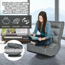 Load image into Gallery viewer, 5-Position Folding Floor Gaming Chair-Gray
