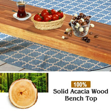 Load image into Gallery viewer, Set of 2 Patio Acacia Wood Dining Bench