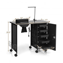 Load image into Gallery viewer, Manicure Nail Table Steel Frame Beauty Spa Salon Workstation w/Drawers