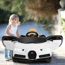 Load image into Gallery viewer, 12V Licensed Bugatti Chiron Kids Ride on Car with Storage Box and MP3-White