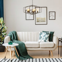 Load image into Gallery viewer, 28" Folding Rotatable Chandelier 5 Lights Metal Ceiling Lamp