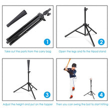 Load image into Gallery viewer, 28" - 44" Goplus Adjustable Baseball Tripod