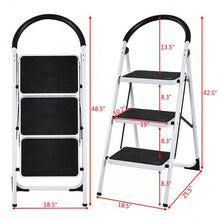 Load image into Gallery viewer, Heavy Duty Industrial Lightweight Folding Stool 3 Step Ladder