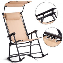 Load image into Gallery viewer, Zero Gravity Folding Rocking Chair Rocker Porch-Beige